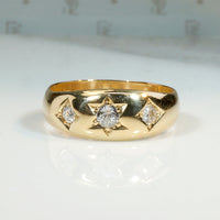 High Karat Gold & Old Mine Diamond 1853 Gypsy Band