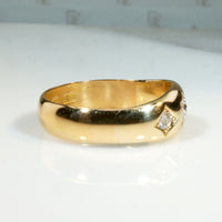 High Karat Gold & Old Mine Diamond 1853 Gypsy Band