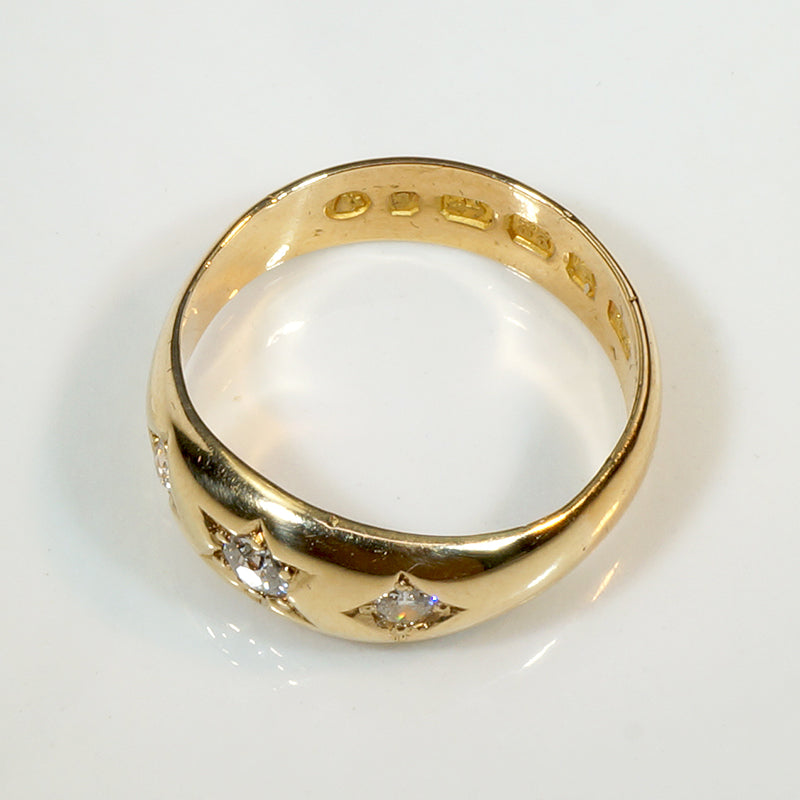 High Karat Gold & Old Mine Diamond 1853 Gypsy Band