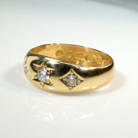 High Karat Gold & Old Mine Diamond 1853 Gypsy Band