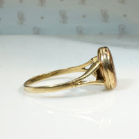 Sentimental English Locket Ring in 9ct Gold