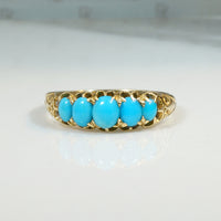 Luxurious Persian Turquoise & 18ct Gold Band