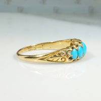 Luxurious Persian Turquoise & 18ct Gold Band