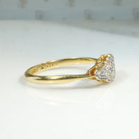 Lacy Art Deco Diamond Navette Ring in Platinum & 18ct