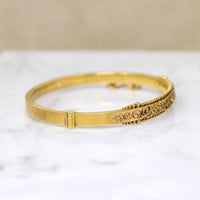 Exceptional Edwardian Etruscan Revival 15ct Gold Bangle