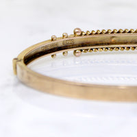 Enchanting Victorian 9ct Etruscan Revival Bangle