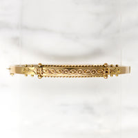 Enchanting Victorian 9ct Etruscan Revival Bangle
