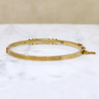 Grand Period 15ct Gold Bangle with Diamonds