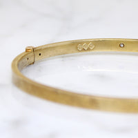 Grand Period 15ct Gold Bangle with Diamonds