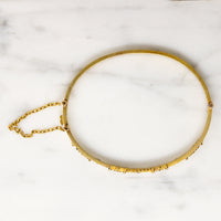 Grand Period 15ct Gold Bangle with Diamonds