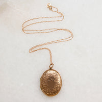 Engaging Engraved 9ct Rosy Gold Locket