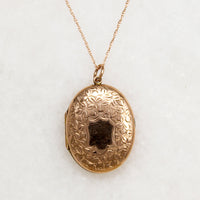 Engaging Engraved 9ct Rosy Gold Locket
