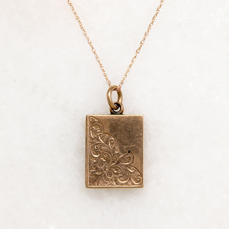 Rosy 9ct English Gold Art Nouveau Locket