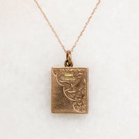 Rosy 9ct English Gold Art Nouveau Locket