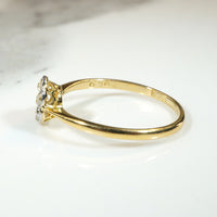 Edwardian Daisy Diamond Cluster in 18ct & Platinum Ring