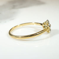 Edwardian Daisy Diamond Cluster in 18ct & Platinum Ring