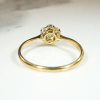 Edwardian Daisy Diamond Cluster in 18ct & Platinum Ring