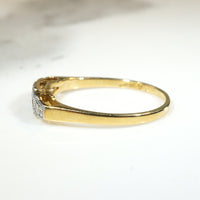English Stepped Diamond Band in Platinum & 18ct