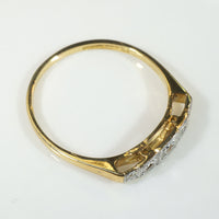 English Stepped Diamond Band in Platinum & 18ct