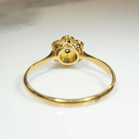 Starry-Flower Diamond Ring in Platinum & 18ct Gold