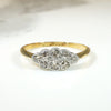 Dainty Victorian Navette Diamond Cluster Ring