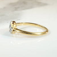 Darling Victorian Diamond Navette 18ct & Platinum Ring