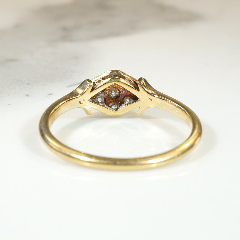 Darling Victorian Diamond Navette 18ct & Platinum Ring