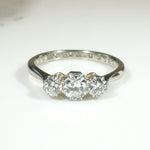 Delightful Edwardian Diamond Trilogy Ring