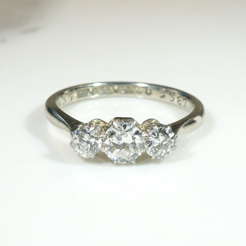 Delightful Edwardian Diamond Trilogy Ring