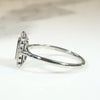 English Sapphire & Diamonds in Platinum Picture Frame Ring