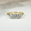 Classic English Diamond Trilogy Ring in 18ct & Platinum
