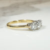 Classic English Diamond Trilogy Ring in 18ct & Platinum