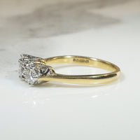 Classic English Diamond Trilogy Ring in 18ct & Platinum
