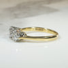 Classic English Diamond Trilogy Ring in 18ct & Platinum
