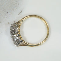 Classic English Diamond Trilogy Ring in 18ct & Platinum
