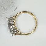 Classic English Diamond Trilogy Ring in 18ct & Platinum
