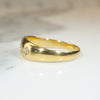 Softly Tapered 18ct Gold Band with Old Mine Cut Diamonds