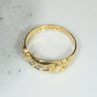 Antique Chester Old Mine Cut Diamond & 18ct Gold Band