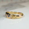 Engraved Flourish Diamond & Sapphire Edwardian Ring