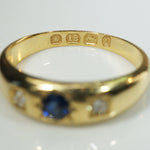 Smart Sapphire & Diamond 18ct Gold Band