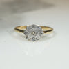 Delightful English Diamond Cluster in Platinum & 18ct Ring