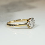 Delightful English Diamond Cluster in Platinum & 18ct Ring