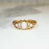 English Opal & Diamond 18ct Gold Belcher Band