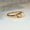 English Opal & Diamond 18ct Gold Belcher Band