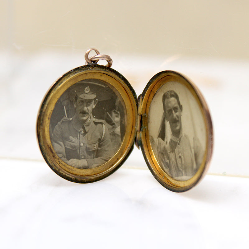 Heart & Ivy Engraved 9ct Locket with Photos