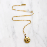 Petite Gem-Studded Fleur de Lis Locket
