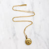 Petite Gem-Studded Fleur de Lis Locket
