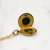 Petite Gem-Studded Fleur de Lis Locket