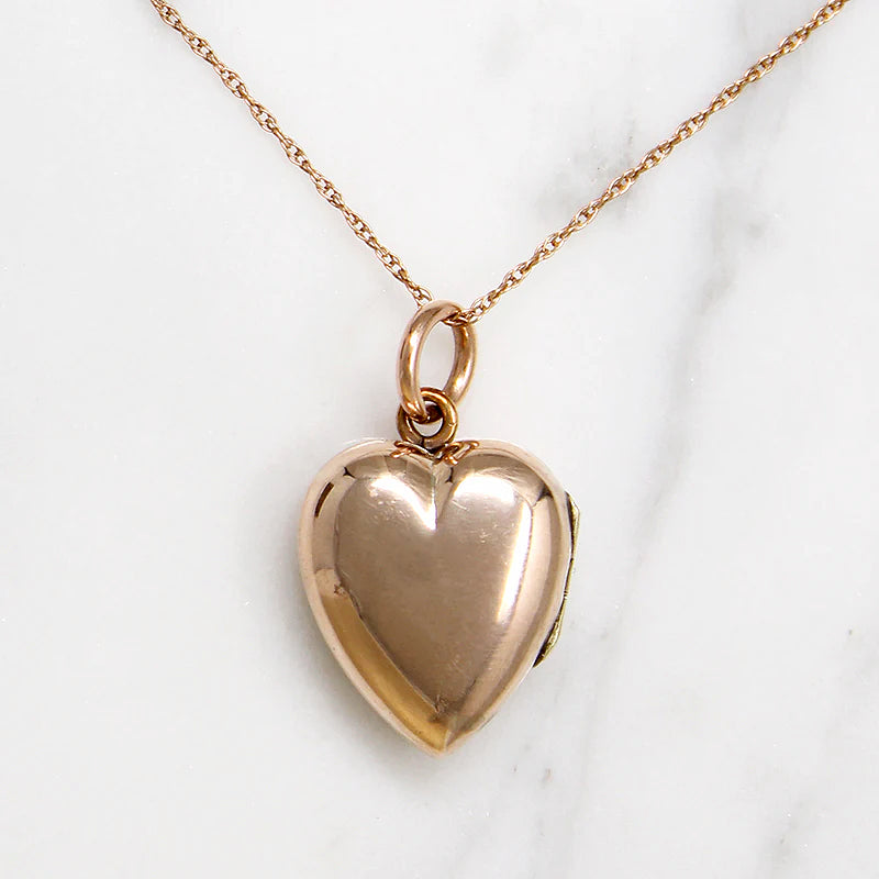 Rosy 9ct Gold Victorian Heart Locket