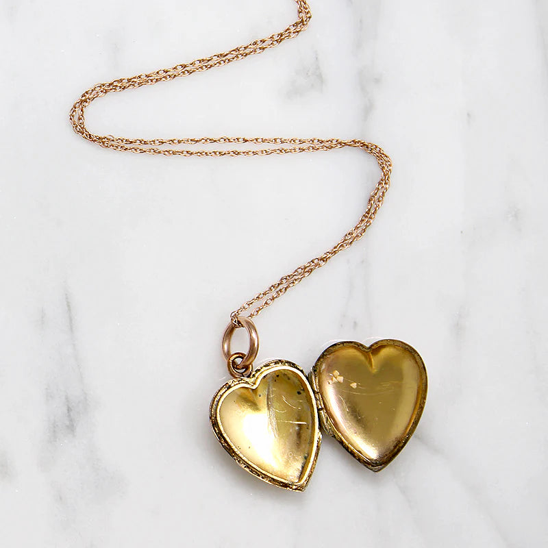 Rosy 9ct Gold Victorian Heart Locket